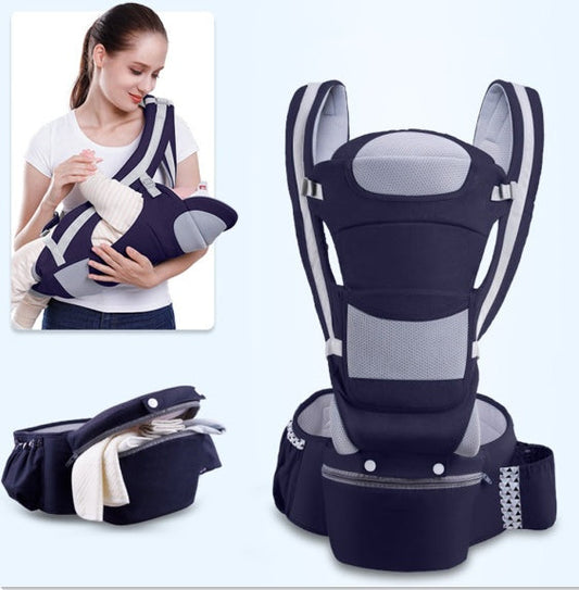 BabyAir Support+ : Porte-Bébé Multifonctionnel avec Tabouret de Taille Respirant